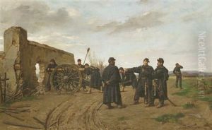 Preparing The Cannon by Paul Louis Narcisse Grolleron