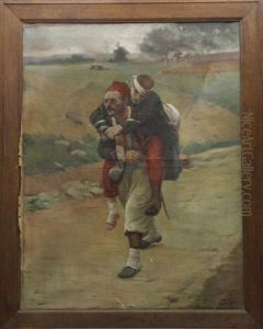 Soldats Blesses by Paul Louis Narcisse Grolleron