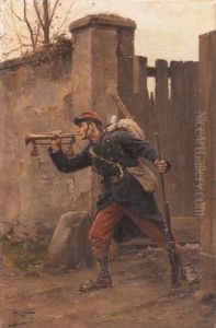 Bugle Call by Paul Louis Narcisse Grolleron