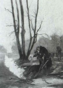 Soldater Holder Hvil by Paul Louis Narcisse Grolleron