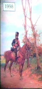 Portrait Of A French Mounted Soldier by Paul Louis Narcisse Grolleron