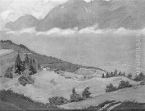 Blick Auf Innsbruck by Hermann Grom-Rottmayer