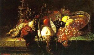 Stilleben Mit Fasanen, Schnepfen, Trauben, Kupferschale Und Munzhumpen