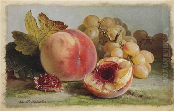 Peaches And White Grapes - view 1
