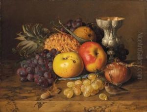 Stilleben Mit Trauben, Apfeln Und Ananas