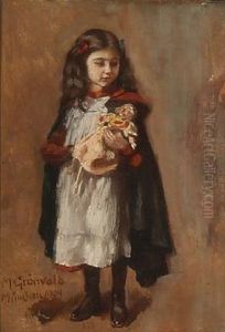 A Girl With Her Doll by Markus Frederik Steen Gronvold