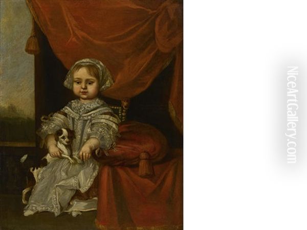 A Portrait Of A Girl With Her Dog - view 1