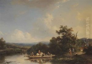 The Ferry Crossing by Frans Arnold Breuhaus de Groot