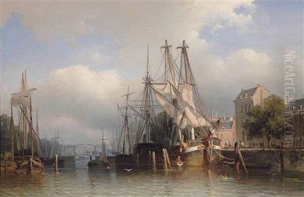 Rotterdam With A View Of The Leuvehaven With The Steigerse Kerk In The Distance - view 1