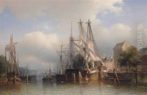 Rotterdam With A View Of The Leuvehaven With The Steigerse Kerk In The Distance