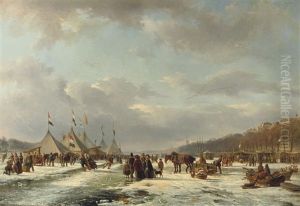 Festivities On The Ice by Frans Breuhaus de Groot