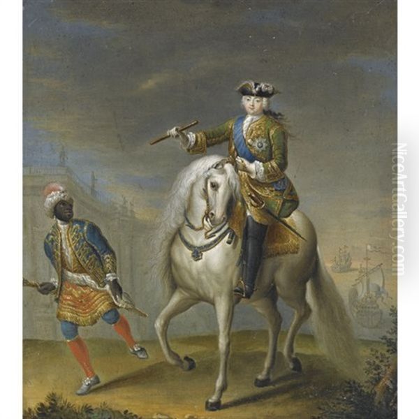 Portrait Of Empress Elizaveta Petrovna On Horseback - view 1
