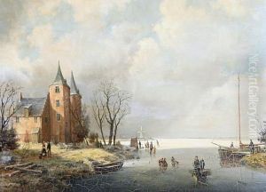 Figures On A Frozen River