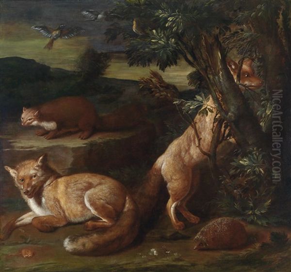 Wildtiere Vor Landschaftshintergrund - view 1