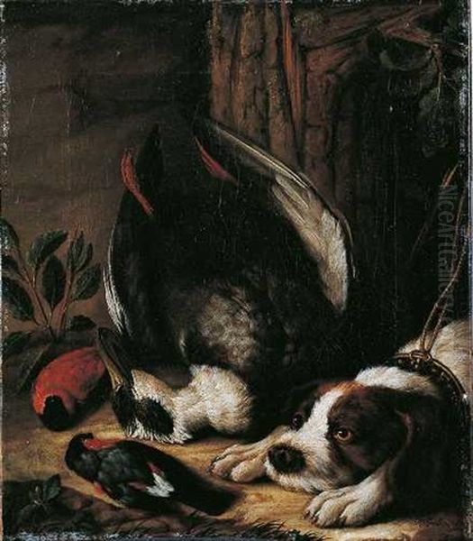 Tierstillleben Mit Apportierhund - view 1
