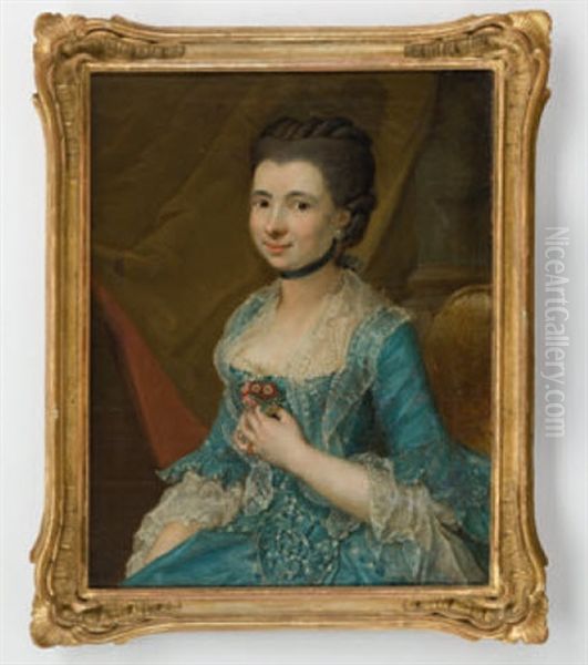 Bildnis Einer Jungen Dame In Blauem Kleid - view 1