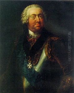 Portrait Of Moritz Carl Graf Zu Lynar Wearing The Order Of Saint John And Malta