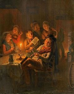 Geselliges Musizieren In Der Taverne by Jan Hendrik van Grootvelt