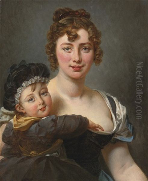Portrait Of Francoise Simonnier And Her Daughter - view 1