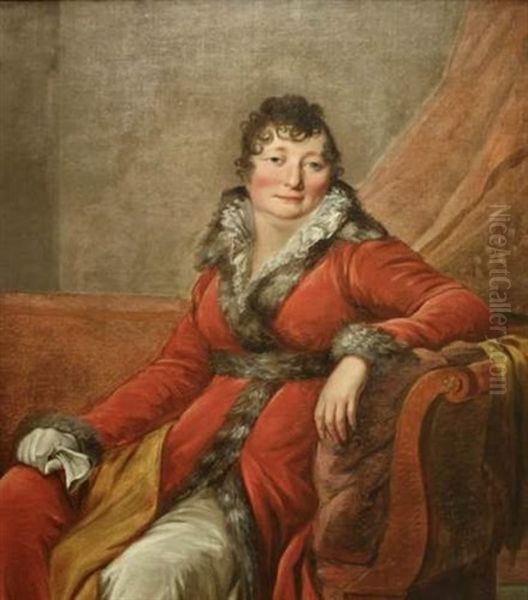 Portrait De Dame Assise Dans Une Meridienne - view 1