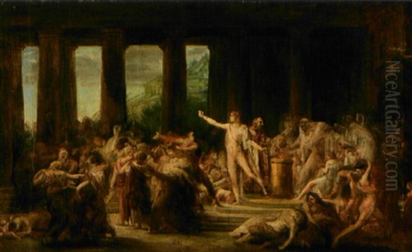 Scene Mythologique Un Temple - view 1