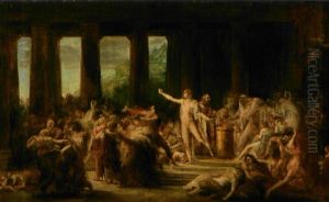 Scene Mythologique Un Temple