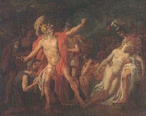 The Death Of Patroclus(?) by Baron Jean-Baptiste Gros