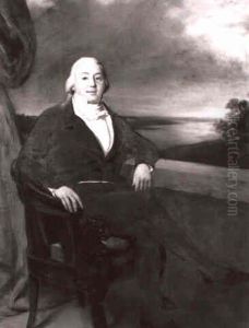 Portrait Du Comte Francois Clary Devant Un Paysage by Baron Jean-Baptiste Gros