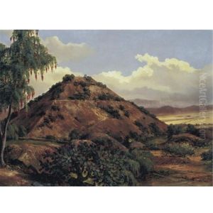 The Pyramid Of The Sun, Teotihuacan, Mexico by Jean Baptiste Louis (Baron Gros) Gros