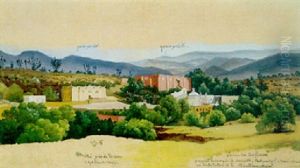Lago De Texcoco by Jean Baptiste Louis (Baron Gros) Gros