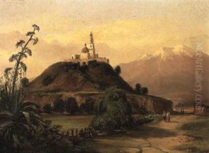Pyramide De Cholula Au Mexique by Jean Baptiste Louis (Baron Gros) Gros