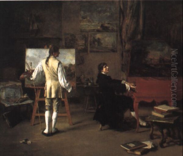 Pergolsse Dans L'atelier De Joseph Vernet - view 1