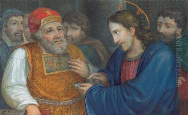 Christus Und Die Pharisaer Mit Dem Zinsgroschen - view 1