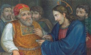 Christus Und Die Pharisaer Mit Dem Zinsgroschen