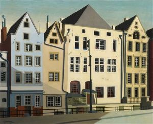 Koln, Hauser Am Rhein by Carl Grossberg
