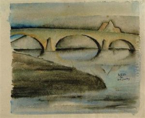 Mainbrucke (brucke Von Sommerhausen Nach Winterhausen) by Carl Grossberg