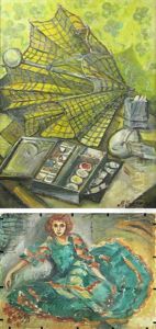 Still Life With Umbrella And Colour Box (recto/verso) by Margareta Grossman