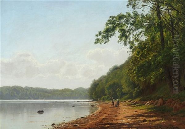 Scenery With People At The Forest Of "kongebro" - view 1