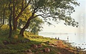 Danish Coastal Scape A Summer's Day by Vilhelm Groth