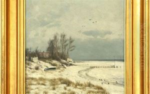 Beach In Winter by Vilhelm Groth