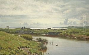 Seemundung Am Hafen by Vilhelm Groth