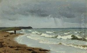 Costal Scenery From The Northcoast Of France by Vilhelm Groth