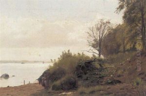 Stejle Traeklaedte Skraenter Ved En Fjord by Vilhelm Groth