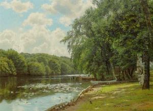 Waterlilies On A Sunlit River
