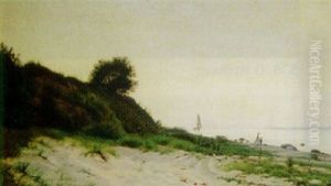 Strand Ved Hellebaek, Tidlig Aften by Vilhelm Groth