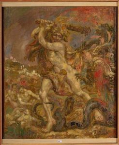 Hercule Combattant L"hydre De Lerne by Henry de Groux