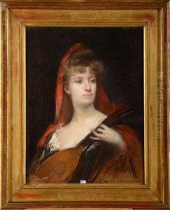 La Joueuse De Mandoline by Henry de Groux