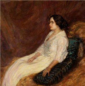 Portrait De Femme Assise De Profil by Henry de Groux