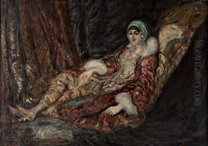 Jeune Femme Allongee by Henry de Groux