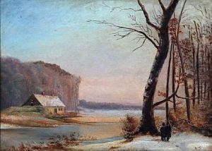 Winter Landscape At Sunset Winter Landscape At Sunset